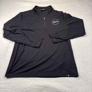 Travis Mathew Pullover Mens Medium Crestview Black 1/4 Zip Lightweight‎ Sweater